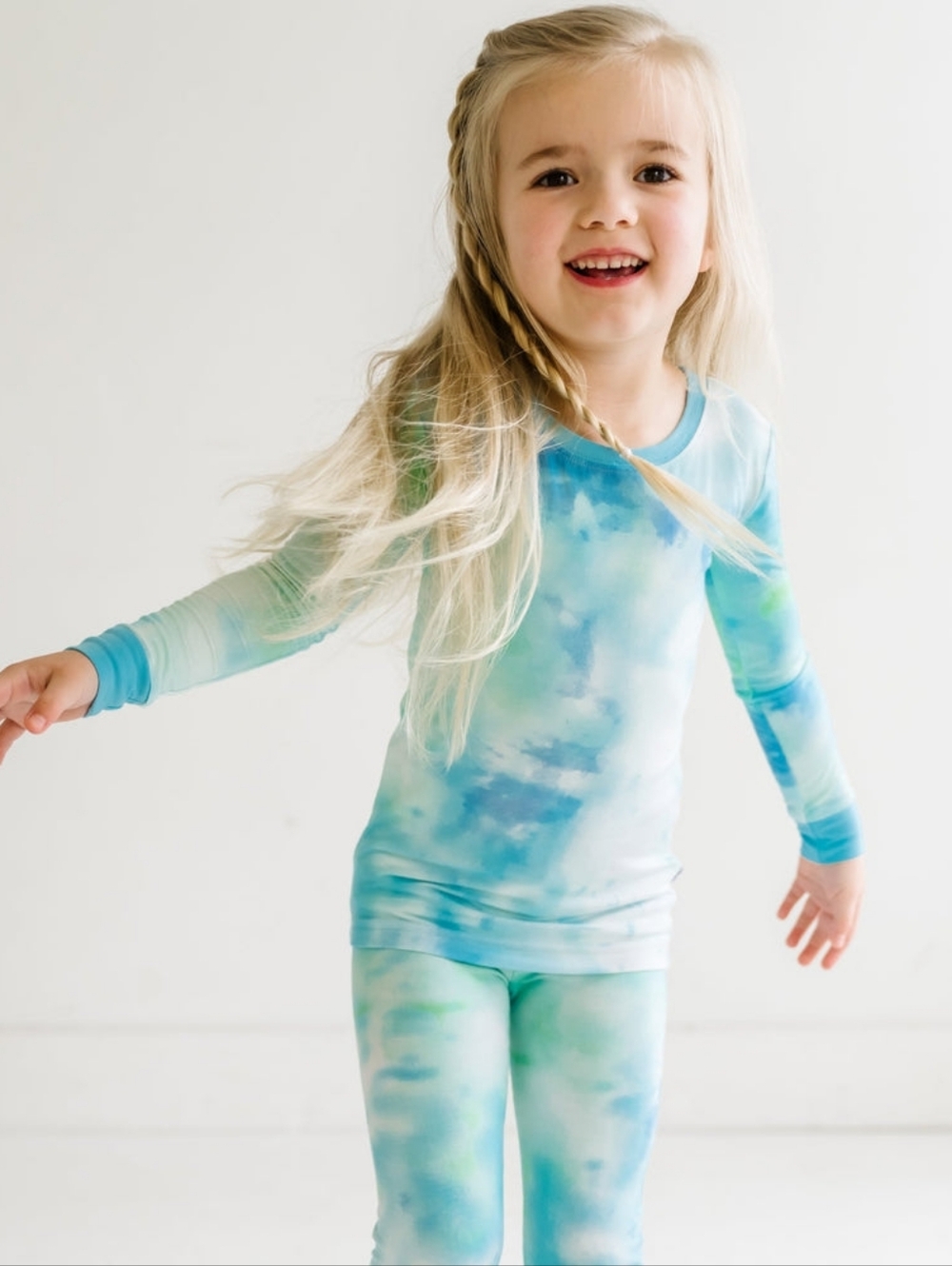 Little Sleepies Kids Tidepool Watercolor Two-Piece Pajama Set- 3T- Bamboo, Cozy